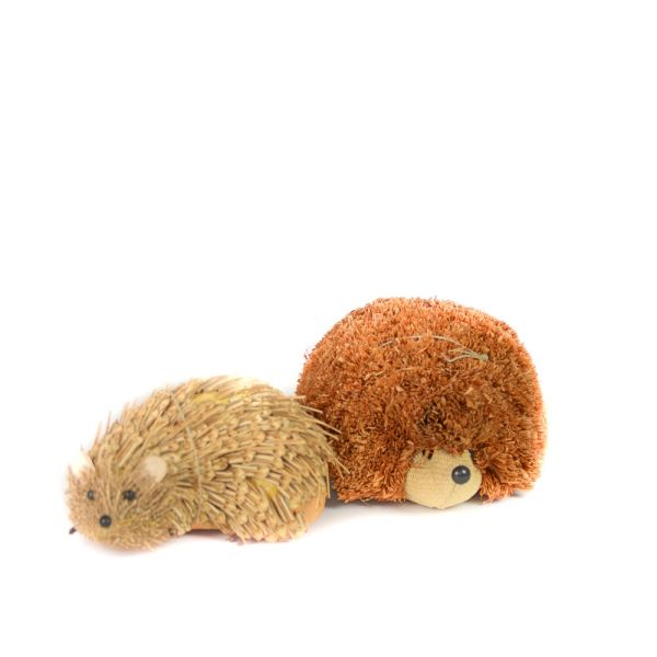 MUÑECO GRANDE ERIZO PAJA MARRON