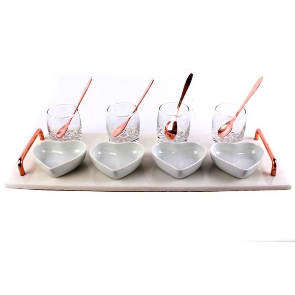 BANDEJA MARMOL TAPAS 13PC 