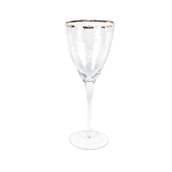 COPA VINO BLANCO CRISTAL CON BORDES DORADOS