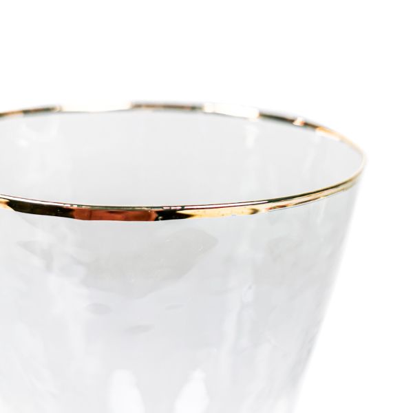 COPA VINO TINTO CRISTAL CON BORDES DORADOS