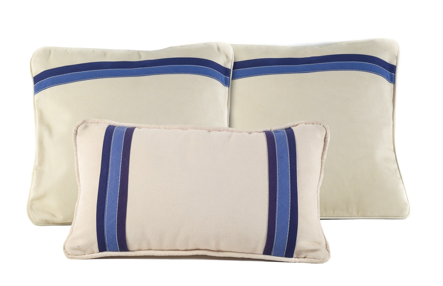 Conjunto de 2 cojines de algodón azul/beige 50 x 50 cm SAFI
