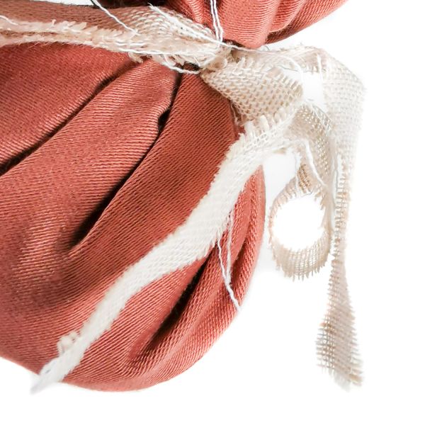 Bola decorativa navidad 7x15x7 bolsita Lino rosa nude