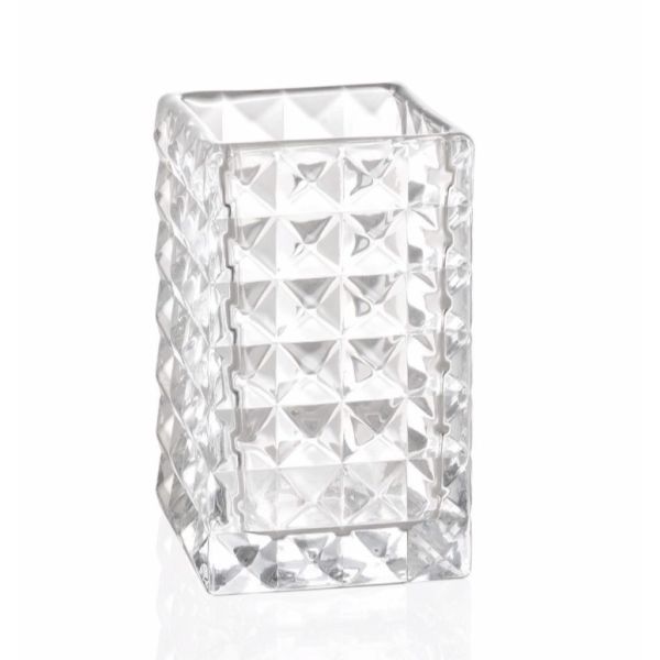 PORTACEPILLOS VIDRIO DIAMOND 7X7X16