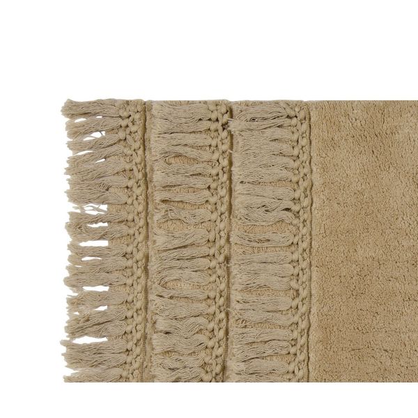 ALFOMBRA BAÑO FRINGES BEIGE 50X80