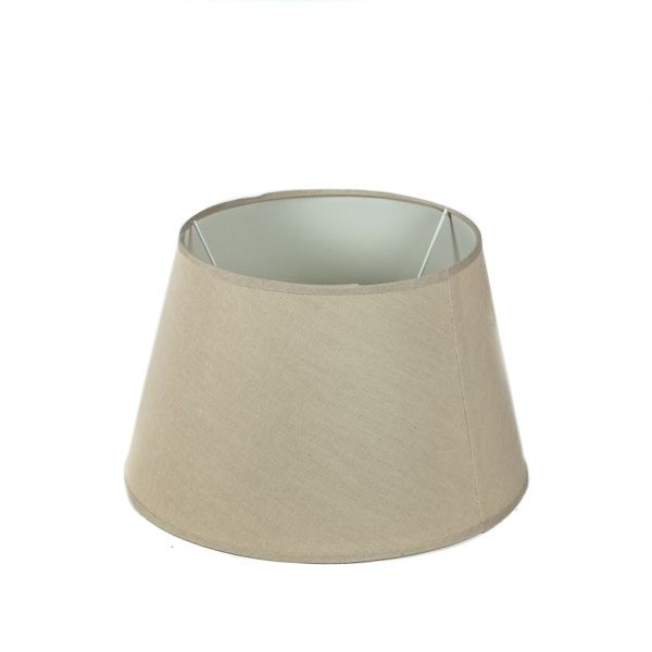 PANTALLA REDONDA CAIDA SUAVE LINO C:TOPO 35X25X22