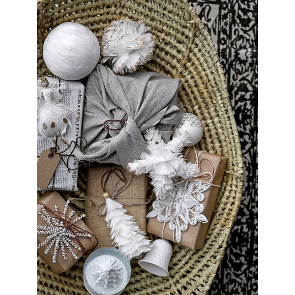 ORNAMENTO MULTI COLOR PLUMA SET 2. DIAMETRO 8X14