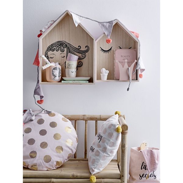 SUJETA LIBROS CORONA ROSA METAL 14.5X11X14