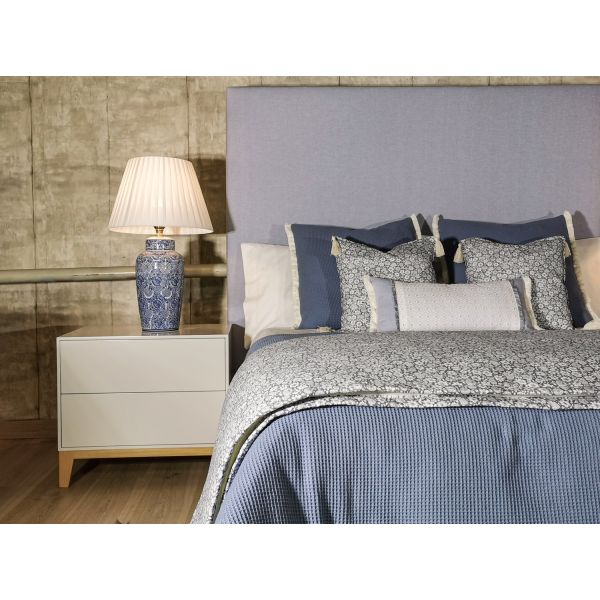 Plaid Manta acolchada Flores Azul pie de cama  90-105 y 135-150 | Liberty Blue