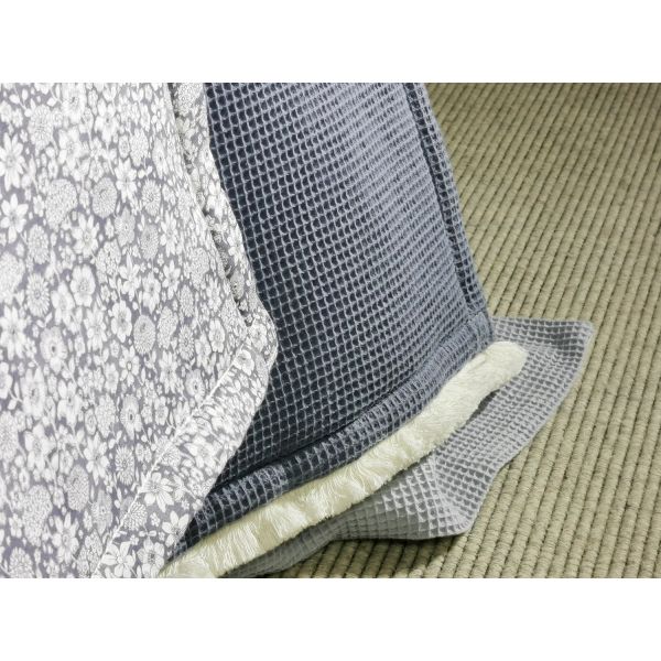 Plaid Manta acolchada Flores Azul pie de cama  90-105 y 135-150 | Liberty Blue