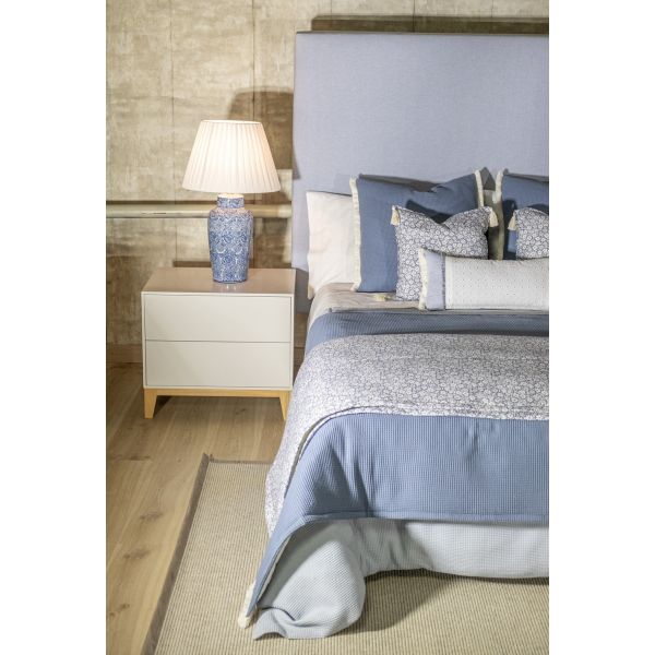 Plaid Manta acolchada Flores Azul pie de cama  90-105 y 135-150 | Liberty Blue