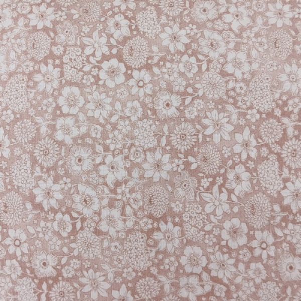 2 Fundas Cojín decorativo Rosa palo Flores 45 x 45 con Borlas, Cama, Sofá, con Cremallera | Liberty Nude