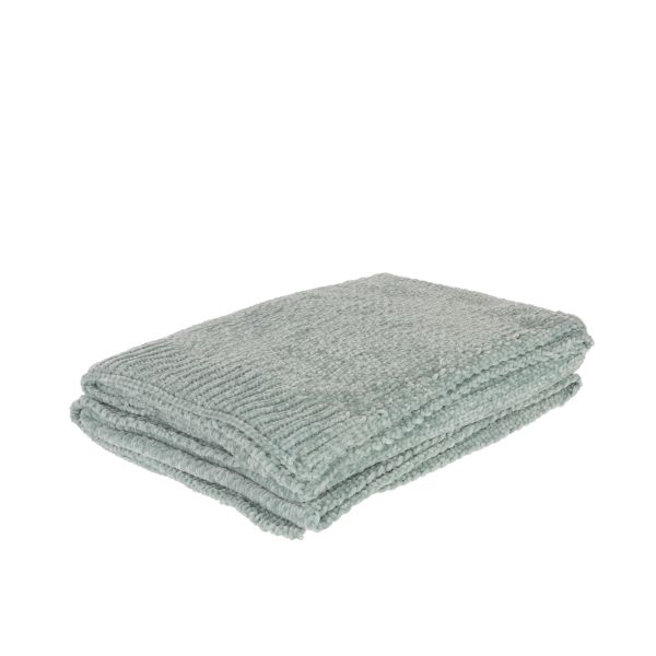 PLAID TEJIDO SUAVE ACRILICO VERDE MENTA 130X170X1