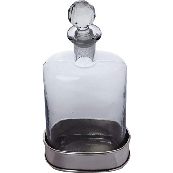 LICORERA OVAL Y TAPON CRISTAL 16X9,5X33,5 CM