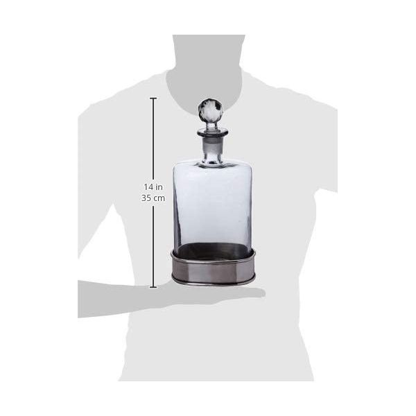 LICORERA OVAL Y TAPON CRISTAL 16X9,5X33,5 CM