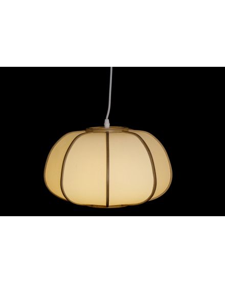 LAMPARA TECHO BAMBU POLIESTER 34X34X21 NATURAL 2