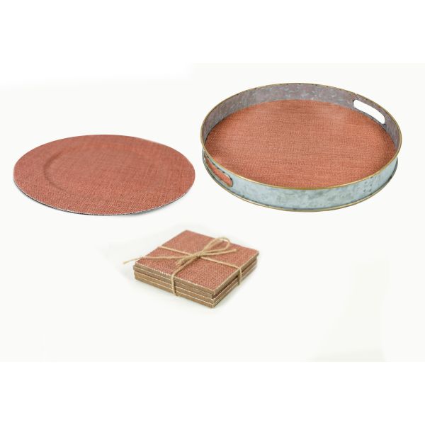 BAJOPLATO TELA RATAN FRESA 33X33X2 CM