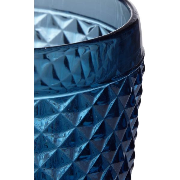 VASO PICOS CRISTAL AZUL 8X8X12,5 CM