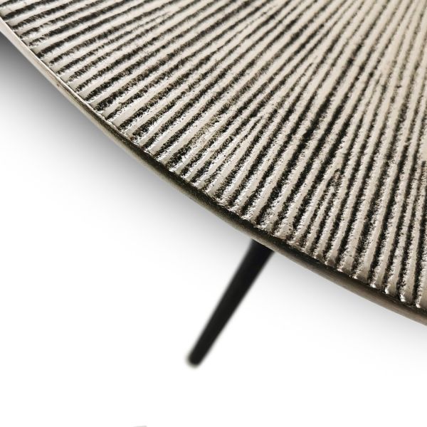 SET 3 MESAS AUXILIAR NEGRO ORO 48X48X40