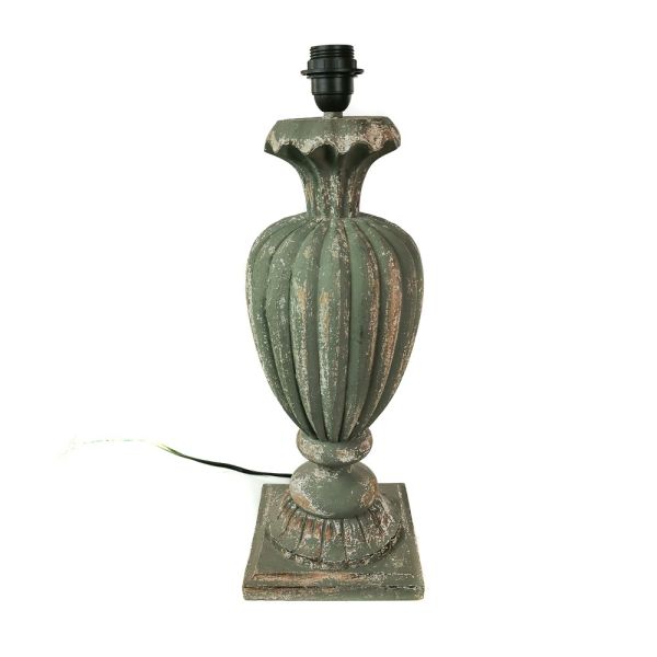 LAMPARA GALLONES BOLA BASE CUA ESTUCADA GRIS 18X52