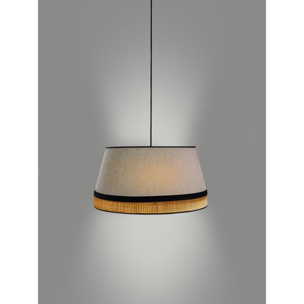 LAMAPARA TECHO COLGANTE 463 50CM URANO PERLA INST.10MM NE. CABLENEGRO 50X26