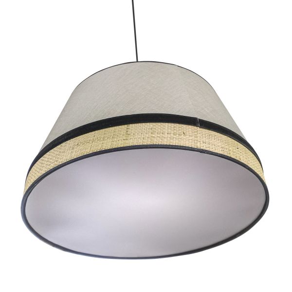 LAMAPARA TECHO COLGANTE 463 50CM URANO PERLA INST.10MM NE. CABLENEGRO 50X26