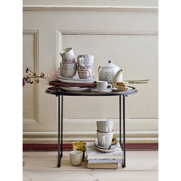 MESA DE CENTRO REDONDA LOU METAL LATÓN ORO 52X33X43(H)