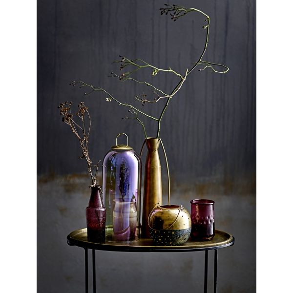 MESA DE CENTRO REDONDA LOU METAL LATÓN ORO 52X33X43(H)