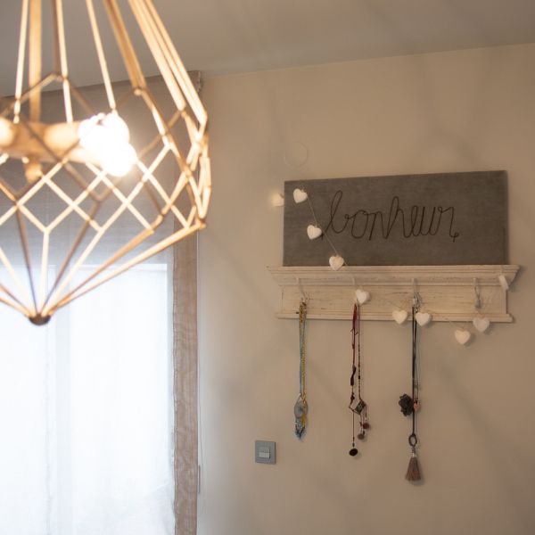 LETRAS DECORATIVAS BONHEUR MET AL HILO ALAMBRE 54X15