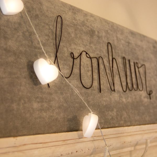 LETRAS DECORATIVAS BONHEUR MET AL HILO ALAMBRE 54X15