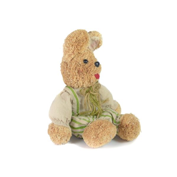 CONEJO DE PAJA VESTIDO VERDE 