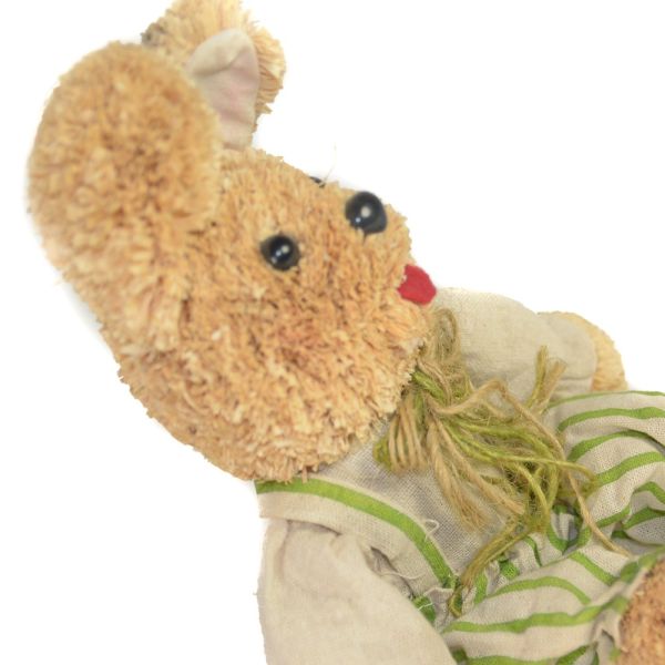 CONEJO DE PAJA VESTIDO VERDE 