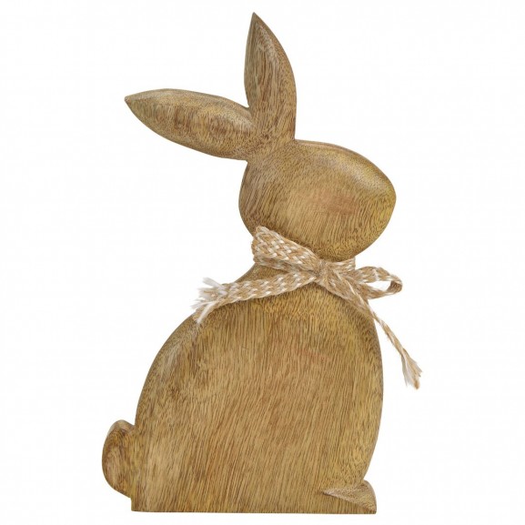 Aprox Unbekannt Figura Decorativa de Conejo de Madera 41 cm 