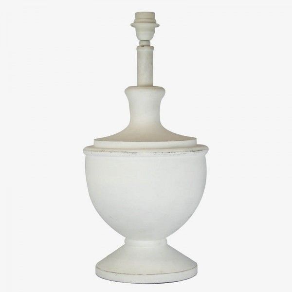 LÁMPARA COPONA GRANDE MADERA BLANCA 23X23X52