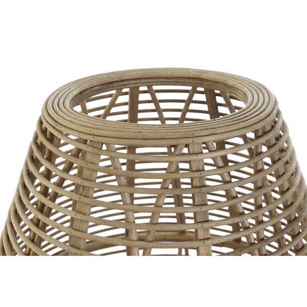 LAMPARA SOBREMESA MADERA BAMBU 33X33X41 HOJAS NATURAL