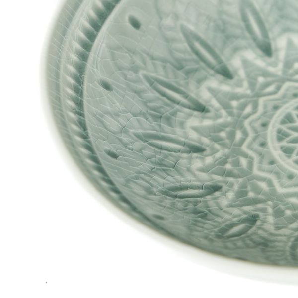 PLATO CERAMICA POSTRE GRIS 