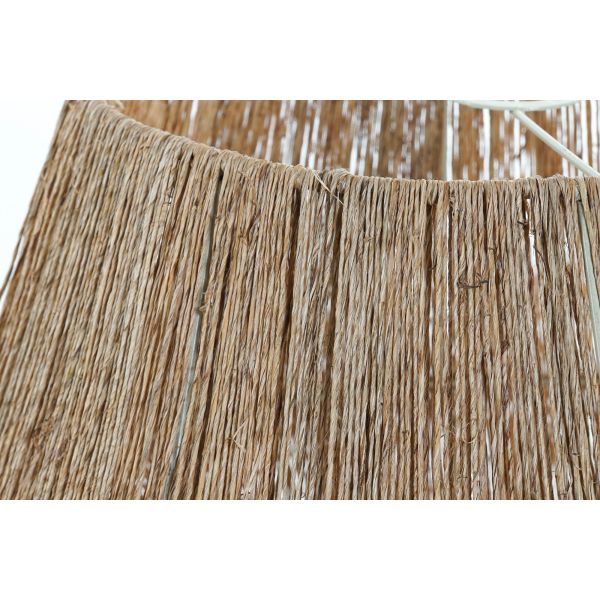 PANTALLA JUTE METAL NATURAL 50X50X29 CM