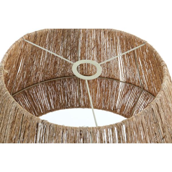 PANTALLA JUTE METAL NATURAL 50X50X29 CM