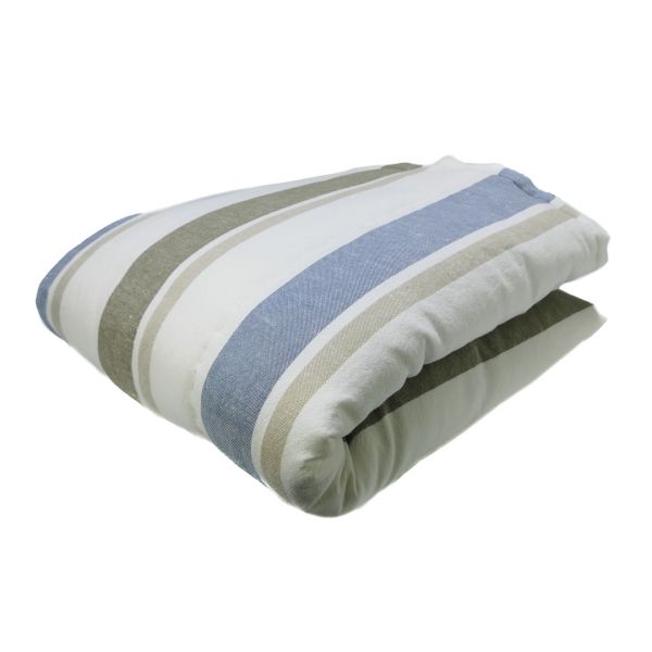 Funda Cojín rayas azul marrón 70x50, Cama, Sofá,  Saylor Stripe