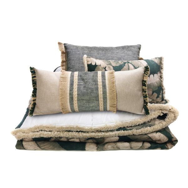 Cojín artesanal con relleno premium para cama y sofá en alta decoración elegante