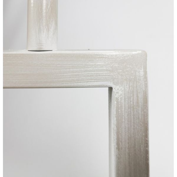 Lámpara mesa metal beige decapado 15x9x45, Pantalla no incluida 