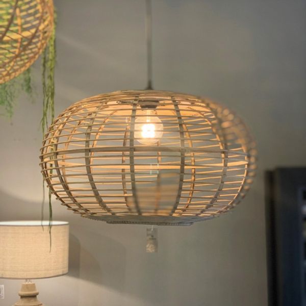 LAMPARA BAMBU REDONDA 56 DIAME 34 CM ALTURA