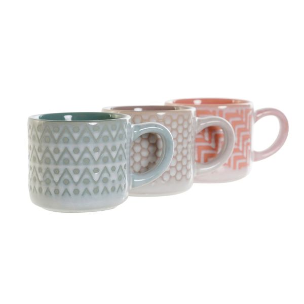 Set Café 6u 90ml Grés Rosa 9X6 cm 