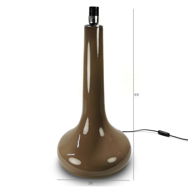 PIE LAMPARA S/MESA CERAMICA COLOR TOPO 30X30X69