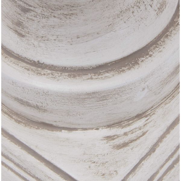 Lámpara mesa madera maciza 55x18 blanca decapada 