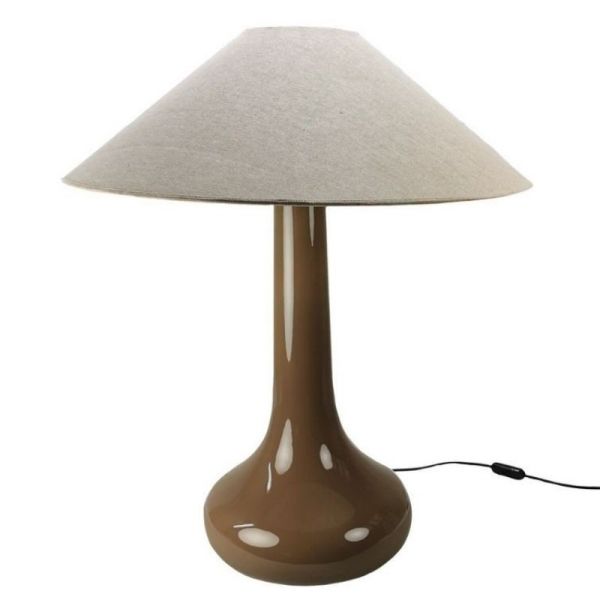 PIE LAMPARA S/MESA CERAMICA COLOR TOPO 30X30X69