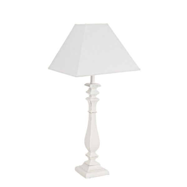 LÁMPARA SOBREMESA AJACCIO MAD BLANCO 12X12X52