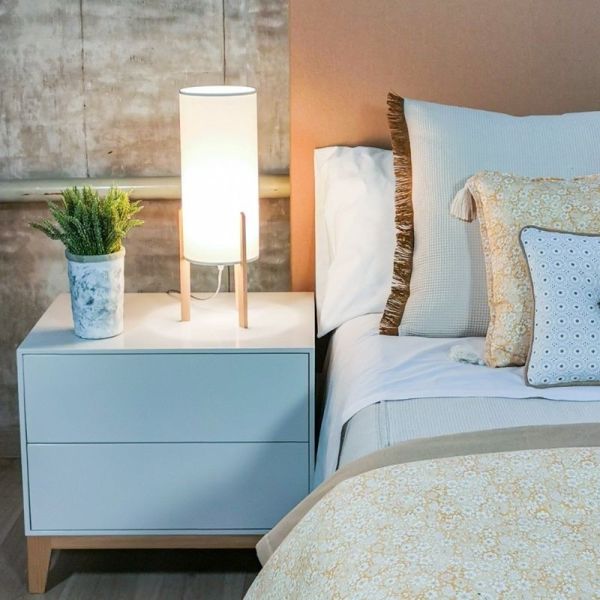 LAMPARA SOBREMESA MADERA NATURAL 17.5X17.5X50