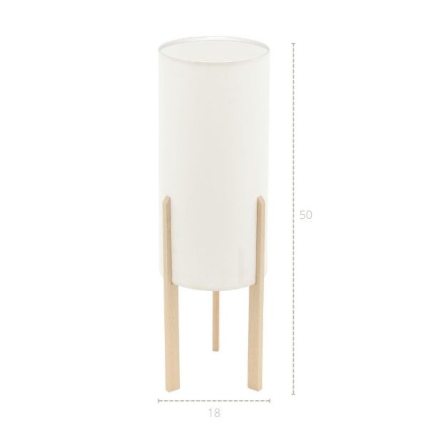 LAMPARA SOBREMESA MADERA NATURAL 17.5X17.5X50