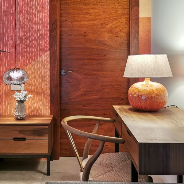 LAMPARA CERAMICA BOLA CORAL BOLA 28X28X30