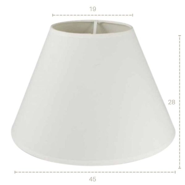 Pantalla lámpara mesa cónica 45x45x28 (Sup. 19) blanca